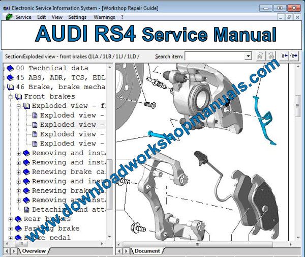 AUDI RS4 Service Manual